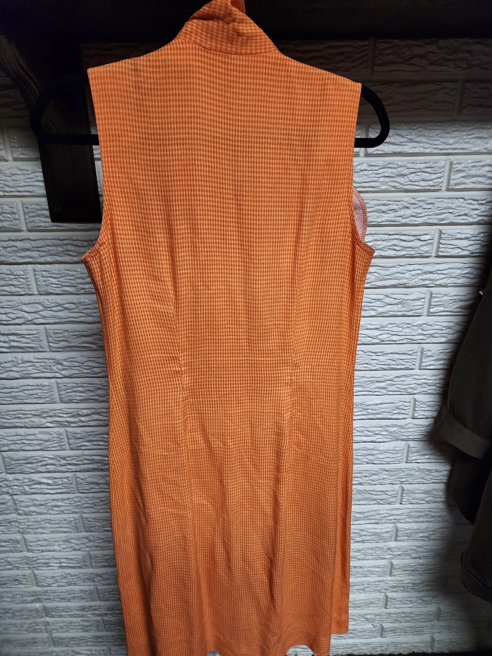 Marc Jacobs Vintage Utility Dress Orange Sleeveless Button-Front Shirt Dress